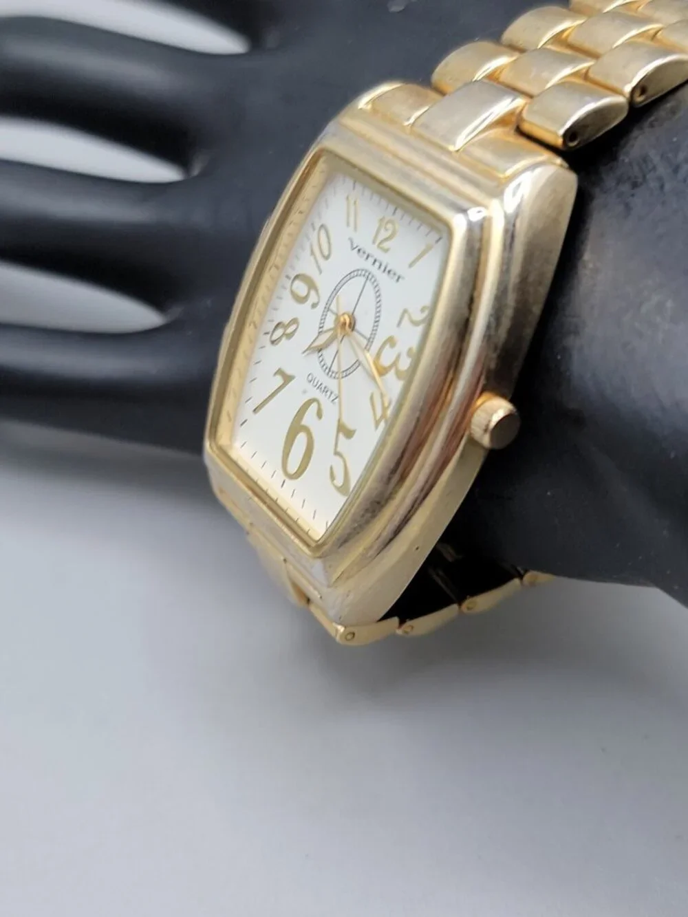 Vernier Gold Classic Tonneau Ladies Quartz Watch 7.5